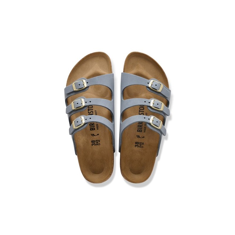 Birkenstock Παντόφλα Leather Florida (Narrow), Basalt Grey
