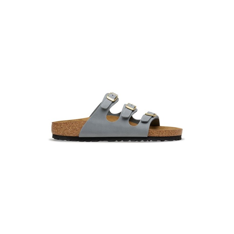 Birkenstock Παντόφλα Leather Florida (Narrow), Basalt Grey