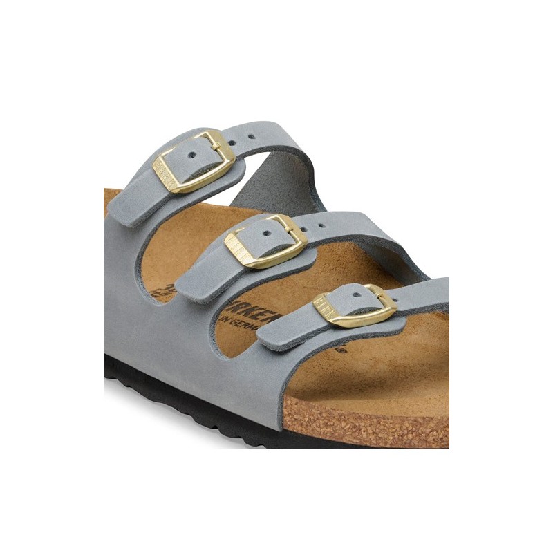 Birkenstock Παντόφλα Leather Florida (Narrow), Basalt Grey
