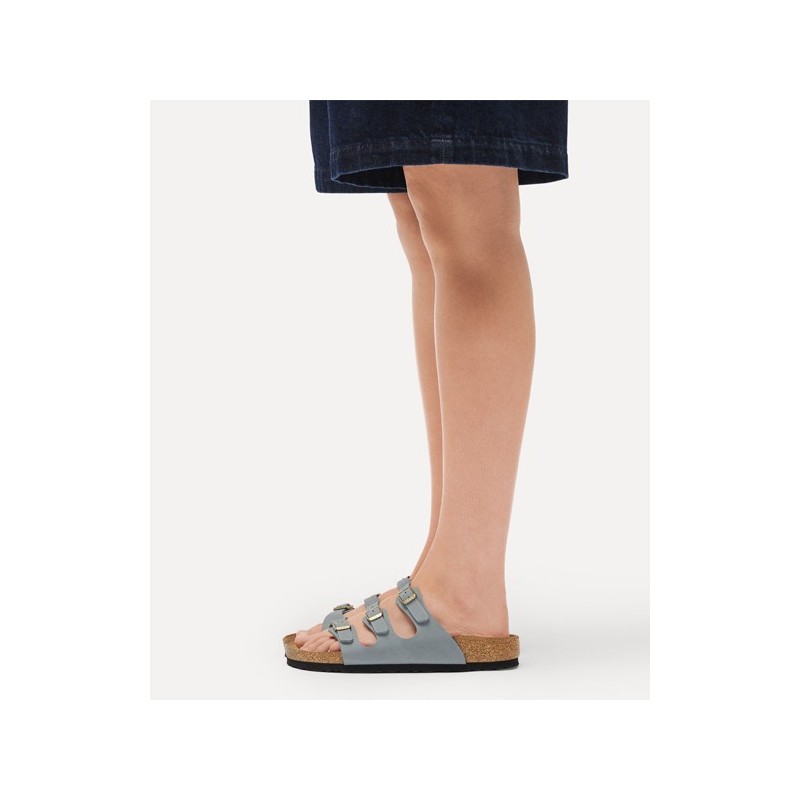 Birkenstock Παντόφλα Leather Florida (Narrow), Basalt Grey