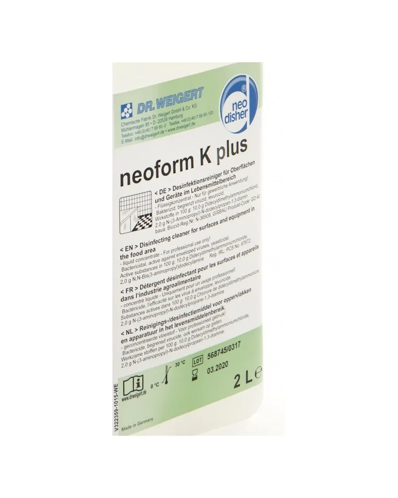 Συμπυκνωμένο Απολυμαντικό Επιφανειών Neoform K Plus 2000ml