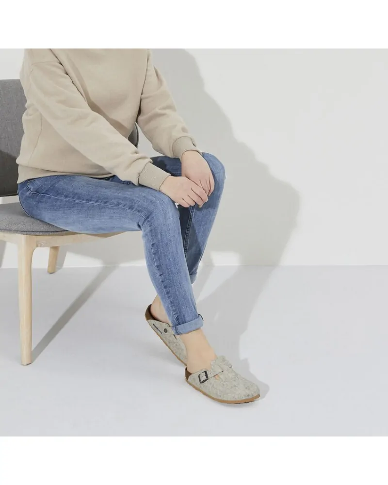 Birkenstock Παντόφλα Boston BS Μπεζ (Narrow)