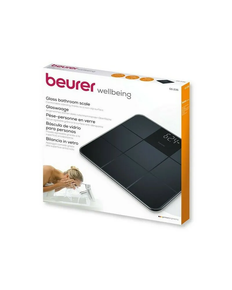 Beurer Γυάλινη Ηλεκτρονική Ζυγαριά, GS 235