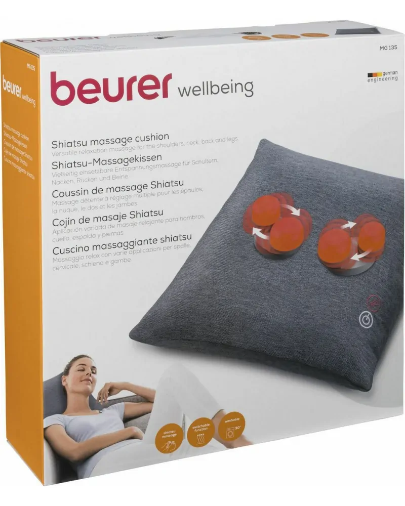 Beurer Μαξιλάρι Μασάζ Shiatsu για τον Αυχένα με Λειτουργία Θέρμανσης MG 135