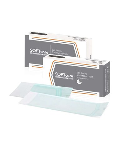 Soft Care Αυτοκόλλητες Θήκες Αποστείρωσης - 90mm x 230mm (εσωτ. 70mm x 175mm), 100 τεμάχια