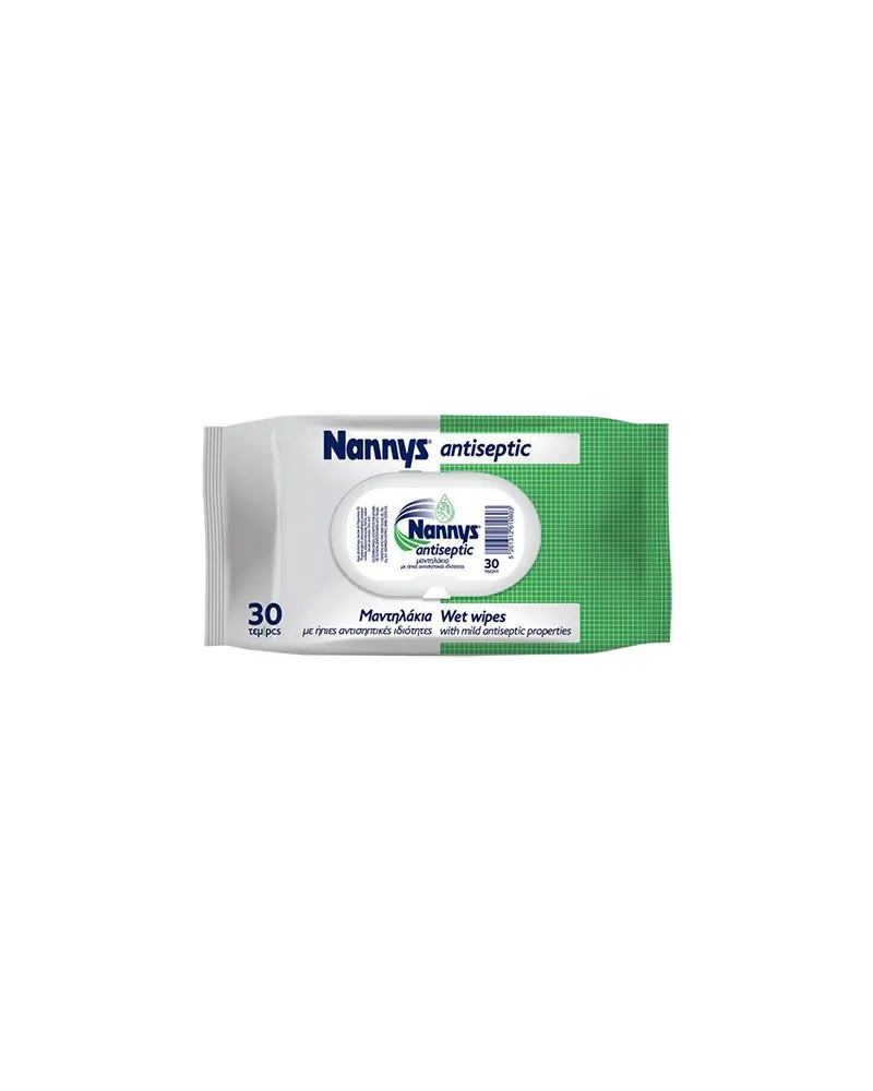 Υγρομάντηλα Nannys Antiseptic, 30 τεμάχια