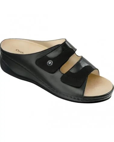 Παντόφλα Ortho Lady Shoes Stretch Nappa, Μαύρη