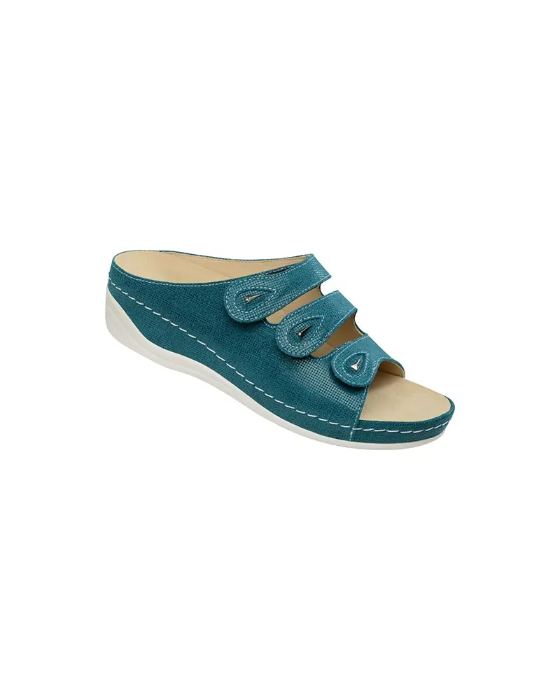 Παντόφλα Ortho Lady Shoes Embossed, Πετρόλ