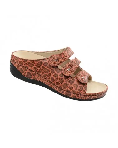 Παντόφλα Ortho Lady Shoes Embossed, Κοραλί