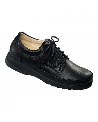 Παπούτσι Actiflex Comfort Shoes Δερμάτινο, Μαύρο