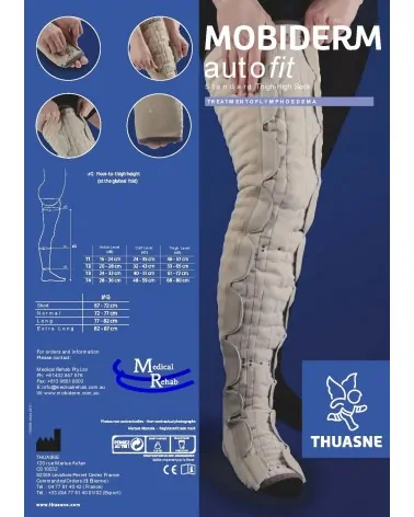 Thuasne Ένδυμα Κινητοποίησης Υποδόριου Ιστού Autofit Stocking με Αυτοκόλλητα Velcro Ριζομηρίου