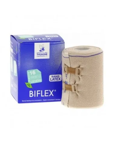 Thuasne Επίδεσμος Ελαφριάς Συμπίεσης Biflex 16 Κλάση 1 10cm X 3,5m