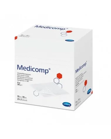 Hartmann Medicomp - Αποστειρωμένο Επίθεμα φλις 10 x 10 Non Woven - 4πλό - 25 x 2 ΤΕΜ