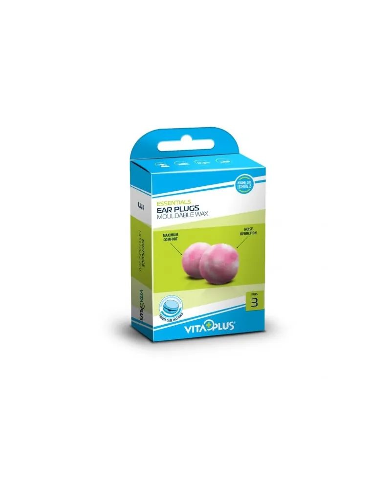 Medinox Ωτοασπίδες Mouldable Wax Vitaplus, 3 Ζεύγη