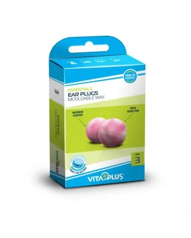 Medinox Ωτοασπίδες Mouldable Wax Vitaplus, 3 Ζεύγη